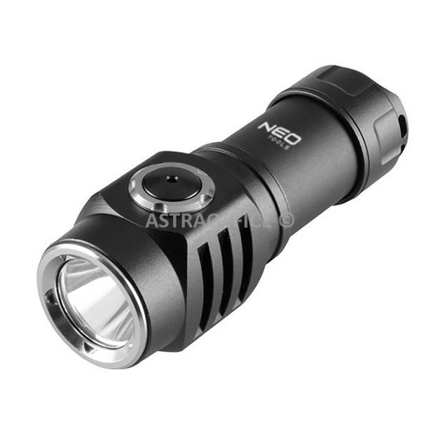 Nabíjecí baterka, 1x800 mAh, hliník, černá, 500 lumenů, 10W