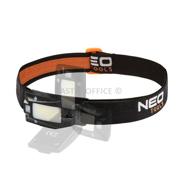 Čelovka nabíjecí, 500 mAh, hliník, černá, senzor pohybu, IPX4