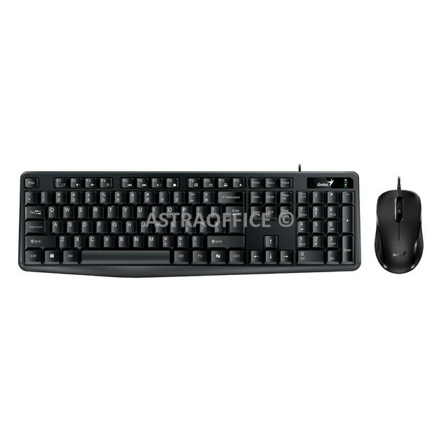 Genius KM-170 COPILOT, sada klávesnice s optickou myší, CZ/SK, drátová (USB), černá