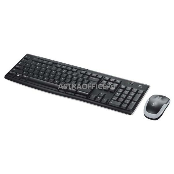 Logitech MK270, sada klávesnice s bezdrátovou laserovou myší, AAA, CZ/SK, multimediální, 2.4 [GHz], bezdrátová, černá