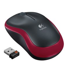 Logitech M185 Myš bezdrátová, červená, 1000DPI