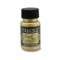 CADENCE-Metalická barva na textil, sytá zlatá, 50 ml