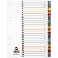 Papírový rozlišovač Q-Connect ,A4,bílý ,1-31