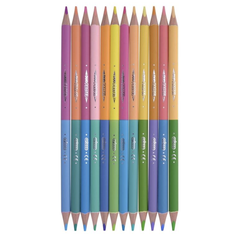 Oboustranné pastelky Cricco, trojhranné 12 ks