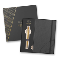 Kuličkové pero PARKER Jotter XL Monochrome Gold GT+šedý zápisník