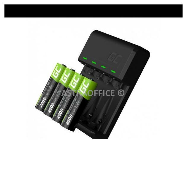 Sada Green Cell GC VitalCharger a 4x baterie AA 2000mAh Ni-MH