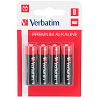 Baterie Premium alkaline VERBATIM AA 1,5V sada 4 ks