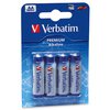 Baterie Premium alkaline VERBATIM AA 1,5V sada 4 ks