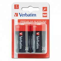 Baterie Verbatim LR20 1,5 V alkalická balení 2 ks