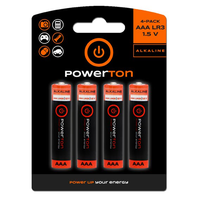 Baterie Powerton AAA 1,5 alkalická 4 ks