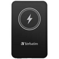 Verbatim, power banka s bezdrátovým nabíjením, 5V, nabíjení telefonu, 32240, 5 000mAh, magnetické připevnění, černá