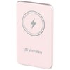 Verbatim, power banka s bezdrátovým nabíjením, 5V, nabíjení telefonu, 32243, 5 000mAh, magnetické připevnění, růžová