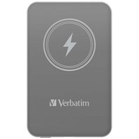 Verbatim, power banka s bezdrátovým nabíjením, 5V, nabíjení telefonu, 32244, 5 000mAh, magnetické připevnění, šedá