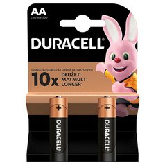 Baterie jednorázová alkalická, tužková, AA, 1.5V, Duracell, blistr, 2-pack, 42301, Basic