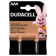Baterie jednorázová alkalická, tužková, AAA, 1.5V, Duracell, blistr, 2-pack, 42321, Basic