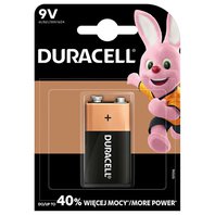 Baterie alkalická, 6LF22, 6LR61, 6LF22, 6LR61, 9V, Duracell, blistr, 1-pack, 42343, Basic