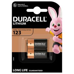 Baterie jednorázová lithiová, speciální, CR123A, Duracell, blistr, 2-pack, 42452