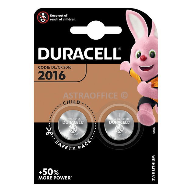 Baterie lithiová, CR2016, CR2016, Duracell, blistr, 2-pack, 42441