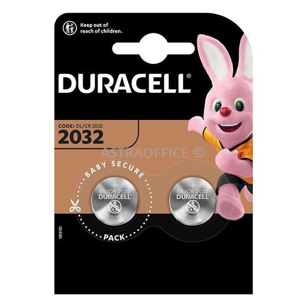 Baterie lithiová, CR2032, CR2032, Duracell, blistr, 2-pack, 42443