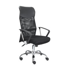 Kancelářská židle MEDEA černá s područkami na chromovém kříži, řada KLASIK