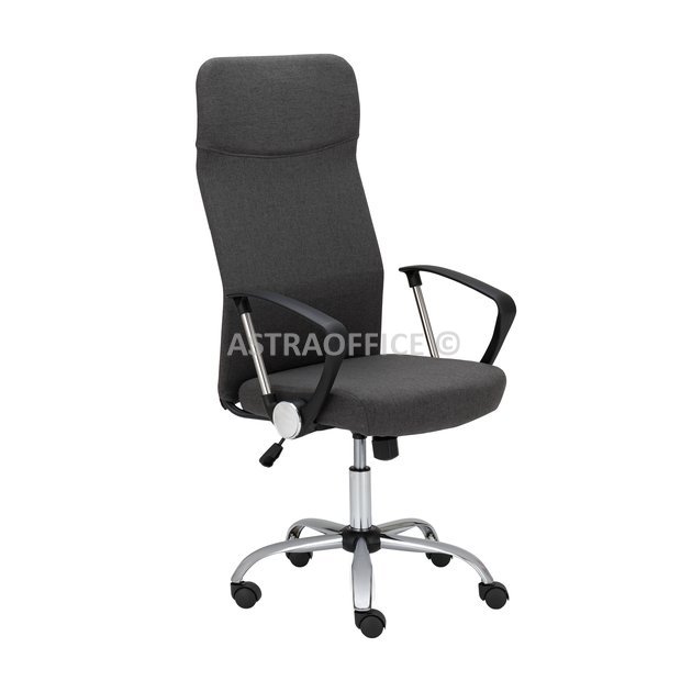 Kancelářská židle MEDEA celočalouněná s područkami na chromovém kříži, řada KLASIK