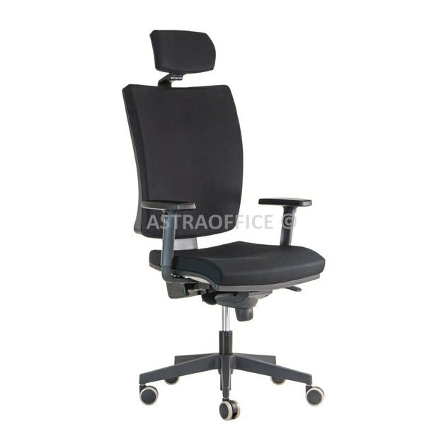 Kancelářská židle LARA VIP s 3D podhlavníkem a područkami, řada EMPIRE