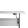 Výškově nastavitelný psací stůl Office 80400/320 bílá/silver grey