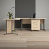 Rohový psací stůl Office 80400/304 dub sonoma/silver grey