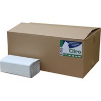 ručníky skládané ZIG-ZAG krabice 5000 ls šedé eko CLIRO
