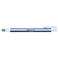 Gumovací tužka Mono Zero modrá/bílá/černá v tužce s vyměnitelnou obdelníkovou náplní, EH-KUS