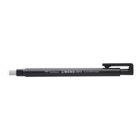 Gumovací tužka Mono Zero černá v tužce s vyměnitelnou obdelníkovou náplní, EH-KUS11