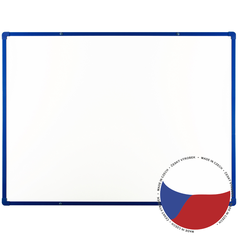 Lakovaná tabule boardOK na fixy s modrým rámem 120x90
