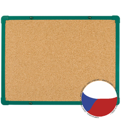 Korková nástěnka boardOK se zeleným rámem 60x45