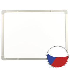 Lakovaná tabule boardOK na fixy se stříbrným rámem 60x45
