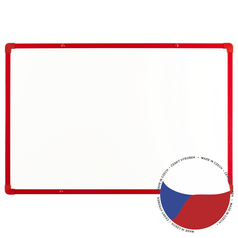 Lakovaná tabule boardOK na fixy s červeným rámem 60x90