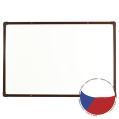 Lakovaná tabule boardOK na fixy s hnědým rámem 60x90