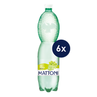 Minerální voda MATTONI ochucená  bílé hrozny 1,5 l, 6 ks