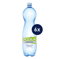 Minerální voda AQUILA  přírodní 1,5 l, 6 ks - jemně perlivá