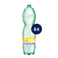 Minerální voda MATTONI ochucená  citron 1,5 l, 6 ks