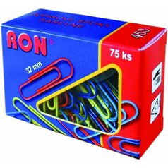 Spona dopisní 453 barevná 32 mm RON 75 ks
