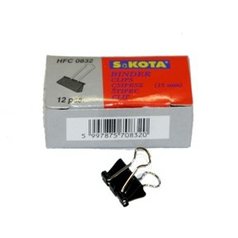 Klip binder černý 1,5cm 12 ks