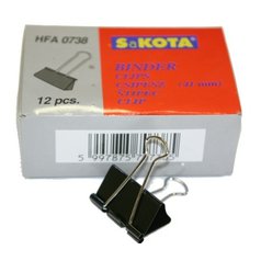 Klip binder černý 4,1cm 12ks