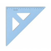 Pravítko trojúhelník s ryskou 45/177 modrý